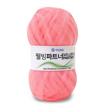 [니뜨] 웰빙샤워세미실(10+1) (60g) 웰빙파트너실[관련뜨개실도안제공] 수세미실 스크러빙얀 샤워타올실 웰빙파트너실, 23_플라워핑크