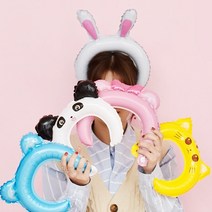 돌잔치 생일파티 홈파티 귀여운 동물 풍선 머리띠, 쥐(여자)