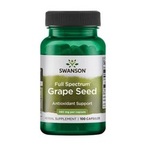 Swanson Grape Seed 스완슨 그레이프 시드 포도씨 추출물 380mg 100캡슐, 100정, 1개