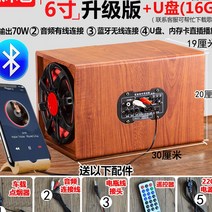 스피커 12v24v 자동차 화물차 전용 차량용우퍼, T21-6inch원목색 블루투스수신U판 16G, C01-공식모델