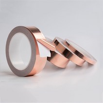 구리 테이프 단면 전도성 너비 스트립 접착제 쉴드 내열성 수리 호일, 6mm, 20m