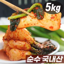 아삭아삭한 국내산 총각김치 모든재료 국산양념 달랑무 알타리 김치 5kg, 단품