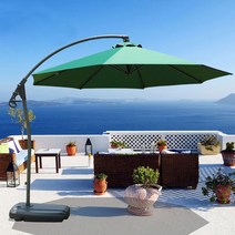 카페 펜션 파라솔 야외 안뜰 밀크 티 숍 커피 큰 태양 우산 바나나 모델 룸 호텔, 1. 지중해식 3m 바나나우산(짙은 녹색)