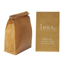 Less. 재사용 가능한 밀랍 런치 백 사이즈 M (샌드위치) 제로 웨이스트 면 랩 플라스틱 프리 대체 보관 가방200676, Medium