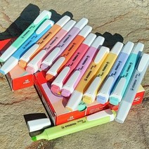 스타빌로 포켓 형광펜-스윙쿨 파스텔 1다스(10자루) 150 체리 블로섬, 색상