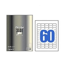 폼텍 LA-3101 광택 라벨 60칸 20매, 본상품선택
