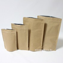 나이스팩 종이 지퍼스탠드 18cm x 26cm(밑면5cm) 100매