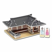 [KT알파쇼핑]기와집 초가집 건물 우드락 조립 모형 DIY 만들기, 기와집_W8D065A