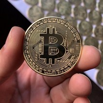 비트코인 모형 BTC 달러 골드 코인 기념주화 장식품, 4cm비트