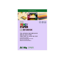 [동화오피스] 두성종이 OA 팬시페이퍼 80g 25매 / A4 색지 용지, P67 연보라