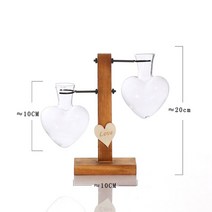 꽃병 생화 조화 화병 수경 식물 꽃병 꽃 냄비 나무 프레임 유리 병 방꾸미기 데코 소품, 01 Style B