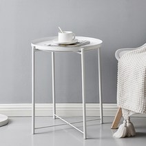 철제 원형 사이드 테이블 테이블 티 사이 철제 드 탁자 원형, 단품