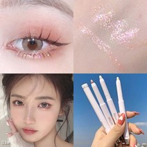 더블 헤드 아이섀도우 펜 오래가는 방수 및 피지 않는 반짝이는 진주 광택 아이라이너 젤 아이 섀도우 스틱, 03 한 머리