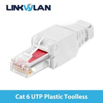 출시 -RJ45 8P8C 비 실드 차폐 필드 커넥터-Cat.6/6A/7 23AWG 솔리드 설치 케이블용 RJ45 종단 플매트 카펫 러그, [10] 40pcs per lot, [01] C6 UTP Easy-Fit