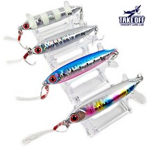 TAKEOFF 슬로우 메탈지그 40g 광어 농어 갈치 우럭 어시스트 트레블훅, 40g/70mm, #02_블루핑크, 1개