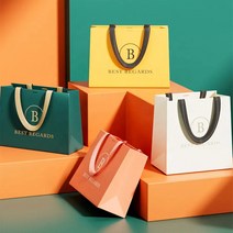 DYDBB 손잡이가 달린 로고 쥬얼리 의류 포장 선물 쇼핑 종이 가방 500 개, [01] H15x12x6cm, [01] Paper Bag y, [02] 형광 노란색