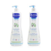 무스텔라 노 린스 클렌징 워터 듀오 셋트 (얼굴 & 기저귀 부위) - 정상 피부용 2x750ml, 1개