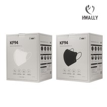 화림 KF94 새부리형 황사방역 마스크 화이트 블랙 50매 100매 / 귀편한 국산 대형 마스크, 1개입