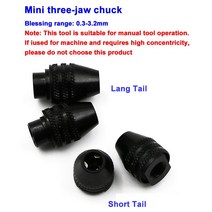 무선 전동드릴 M7M8X0.75 미니 멀티 키리스 드릴 척 1 개 0.33.2mm 빠르게 도구 로터리 그더용 3 조, 02 M8 Short Tal