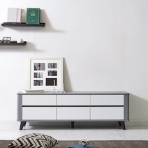 [아트랙] 네오 2단 1500 1800 거실장 2단거실장 tv다이 협탁 거실장세트 (색상3종), 그레이