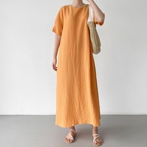 링클 시어서커 루즈 롱원피스