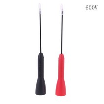 1 쌍 멀티 미터 바늘 1mm 강성 백 프로브 핀 설정 2mm 테스트 리드에 대한 비 파괴 프로브 세트