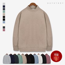 가이스토리 남자 겨울 오버핏 남성 하프 폴라 티셔츠 무지 켄지 기모 니트 11colors