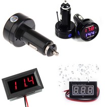 일렉킹 볼트게이지 볼트메타 차량전압 차량용전압계 온도계, 03.SCG26 2IN1 볼트메타