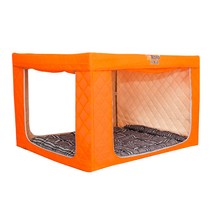 침대텐트 기숙사 방한텐트 난방 수면 군대 실내용, 주황색 2x1.2m