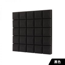 흡음재 난연성 버섯 머리 흡음면 자체 접착 백 접착제 방음면 침실 계란면 보드 벽 피아노 룸 스티커, 블랙(이중접착제)