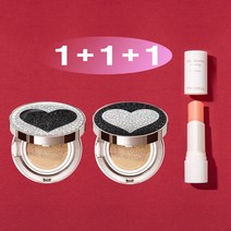 1+1+1 [쿠션15g+쿠션15g+멀티밤10g] 트윙클라 주름케어 기미케어 광채 멀티밤 + 스타일71 60%세럼 미스트 주얼리 쿠션 21호 23호 [건성 피부 추천 쿠션], 1개, 실버하트21호+블랙하트21호(건성)+멀티밤