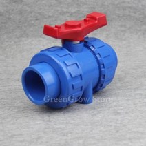 물 탱크 캠핑 변기 PVC 볼 밸브 수족관 워터 파이프 커넥터 20 ~ 63mm 산업용 수처리 글로브 더블 유니온 조인트 1 개, Inner Dia 20mm_Blue