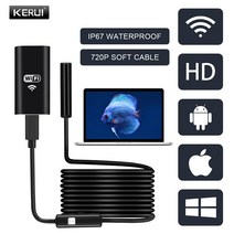 씨씨티비 소형 매장 cctv 야외 무선카메라 kerui wifi 내시경 카메라 hd 720p 1200p 8mm 렌즈 미니 검사 카메라 홈 보안 ios android system, 3.5m, 720p 소프트 케이블