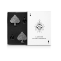 라피네르 로얄 스페이드 스톤형 차량용 방향제 튜베로즈앤로즈 본품 샤이닝실버 2p 세트, 2세트