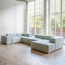 소피아엘렌 노아 마스트로또 이태리 천연 가죽 모듈 소파 전체가죽, 8.. 네이비, 카우치(좌)