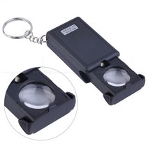 루페 루뻬45X 루페 다목적 풀 아웃 Led 광원 도자기 옥 보석 휴대용 식별 돋보기 금속 키 체인, 01 45X