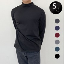 [스타일랑] 쌀쌀할때 입기 좋은 기모 반폴라 티셔츠(AF9SR2LT050M)