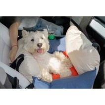 강아지카시트 강아지안전벨트 반려동물 벨트, (그린+베이지)20파운드 이하 반려동물 권장