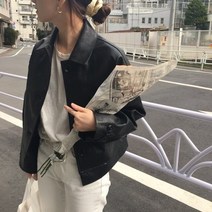 저렴한 봄/가을 새로운 한국 스타일 느슨한 올 매치 블랙 가죽 겉옷 여성용 짧은 오토바이 PU 자켓 탑 202
