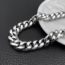 남녀패션템 써지컬스틸 볼드커브체인 체인목걸이