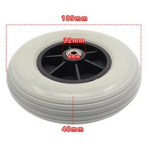 휠체어 솔리드 휠 타이어 200x50 8x2 인치 두꺼운 휠 PU 휠체어 부품용 앞바퀴, 01 white 1pcs