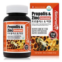 캐나다 프로폴리스 아연 캡슐제품 항산화 면역 영양제 프로플리스 로얄 프로폴리스추출물 beepropolis
