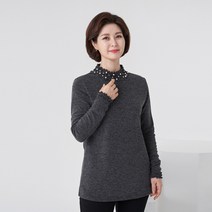 마담4060 엄마옷 프릴진주티셔츠-XTE210041-