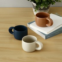 벌룬 홈카페 미니 머그잔 컵 3color, 브라운, 1개