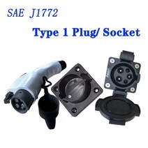 전기차급속충전기 전기차자가충전 j1772 type 1 plug ev 커넥터 car charger ac 16a 32a evse inlet level 2 for electric, 32a 소켓 및 플러그