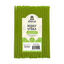The Honey Jar Green Apple Flavored Raw Honey Sticks - Pure Honey Straws For Tea Coffee or a Health, 1