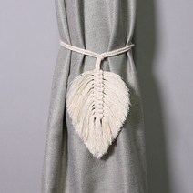 잎 macrame 커튼 tiebacks 모양의 꼰 커튼 거실 holdback 창 커튼 홈 룸 침실 장식