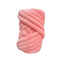 Roomxyd 패브릭 자이언트얀 벨벳 뜨개실 망고실 1KG, 피치핑크, 1개