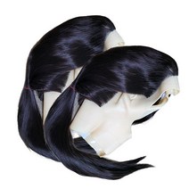 1+1 고열사 연습용 덧가발 18인치 / 인조모 커트 초급 피가발 미용 입문용 가위연습용 바이가발, 고열사 인조모 덧가발 2개