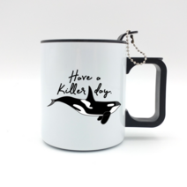 예쁜 스텐머그컵 물컵 캠핑머그컵 고래머그잔, 양쪽